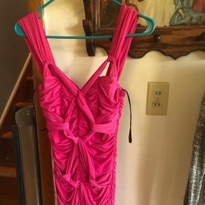 Bebe xs hot pink dress